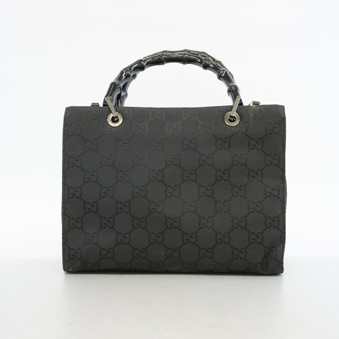 Gucci Bamboo 2WAY Bag 002 1016 Women's Nylon Black