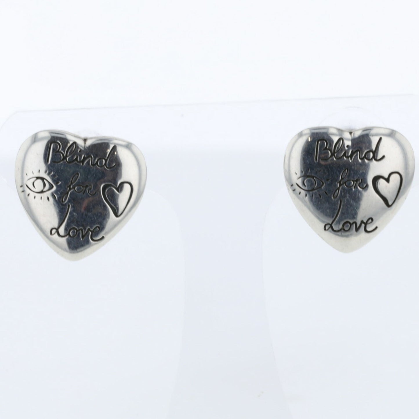 Gucci Earrings Blind For Love Silver 925 Ladies GUCCI