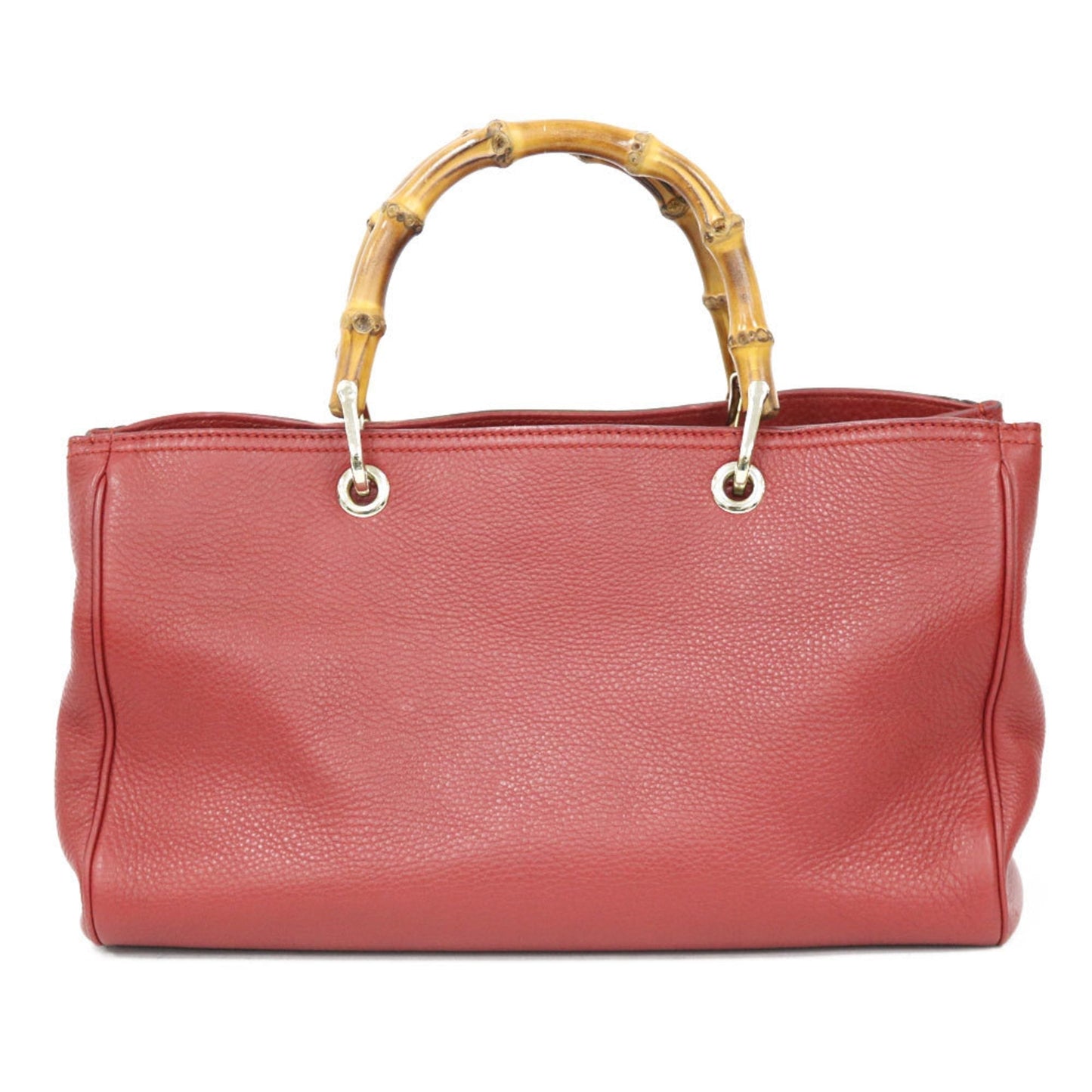 Gucci Shoulder Bag Bamboo Red Ladies