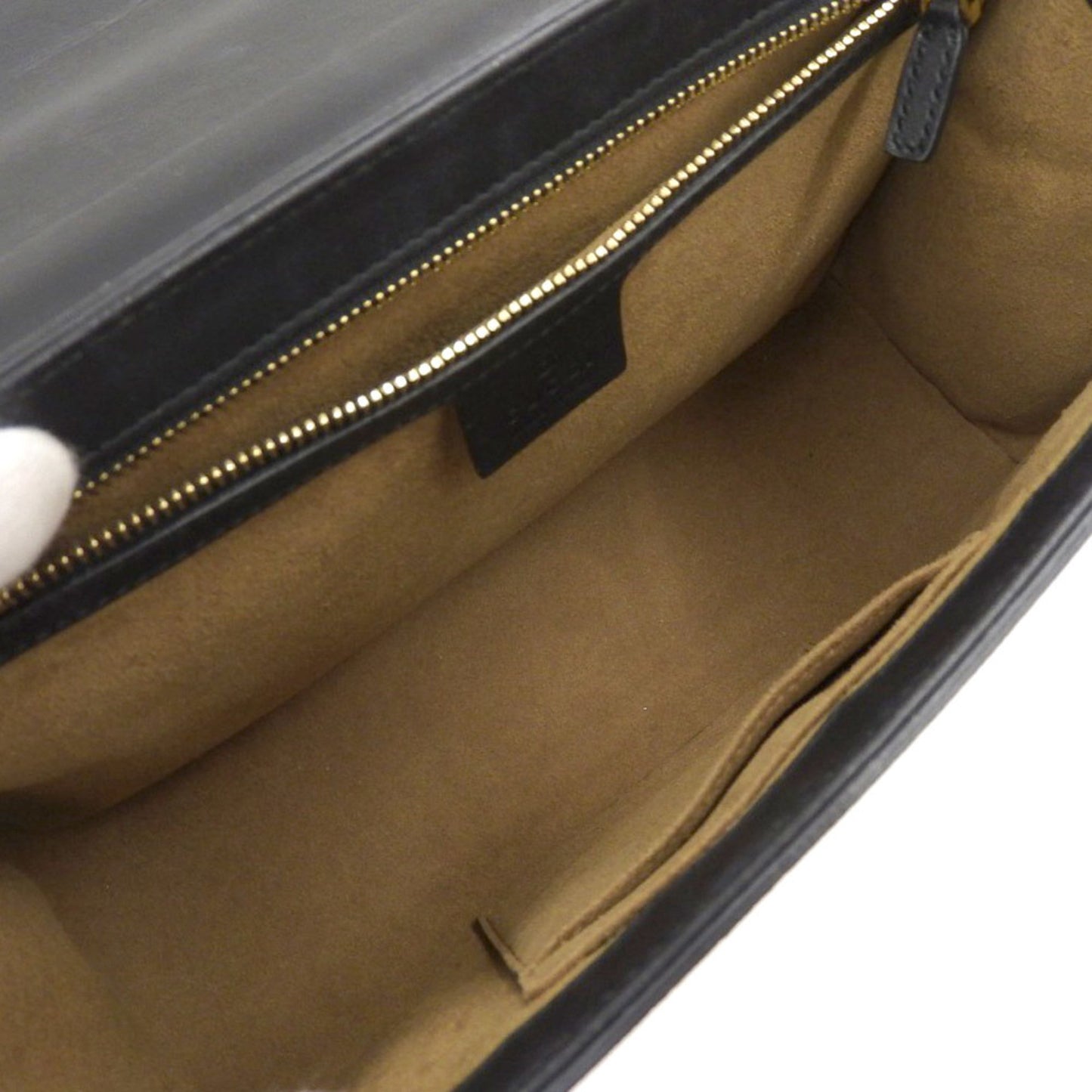 Gucci GG Supreme Padlock Shoulder Bag Leather Coated Canvas Black Brown Beige 409486 498879