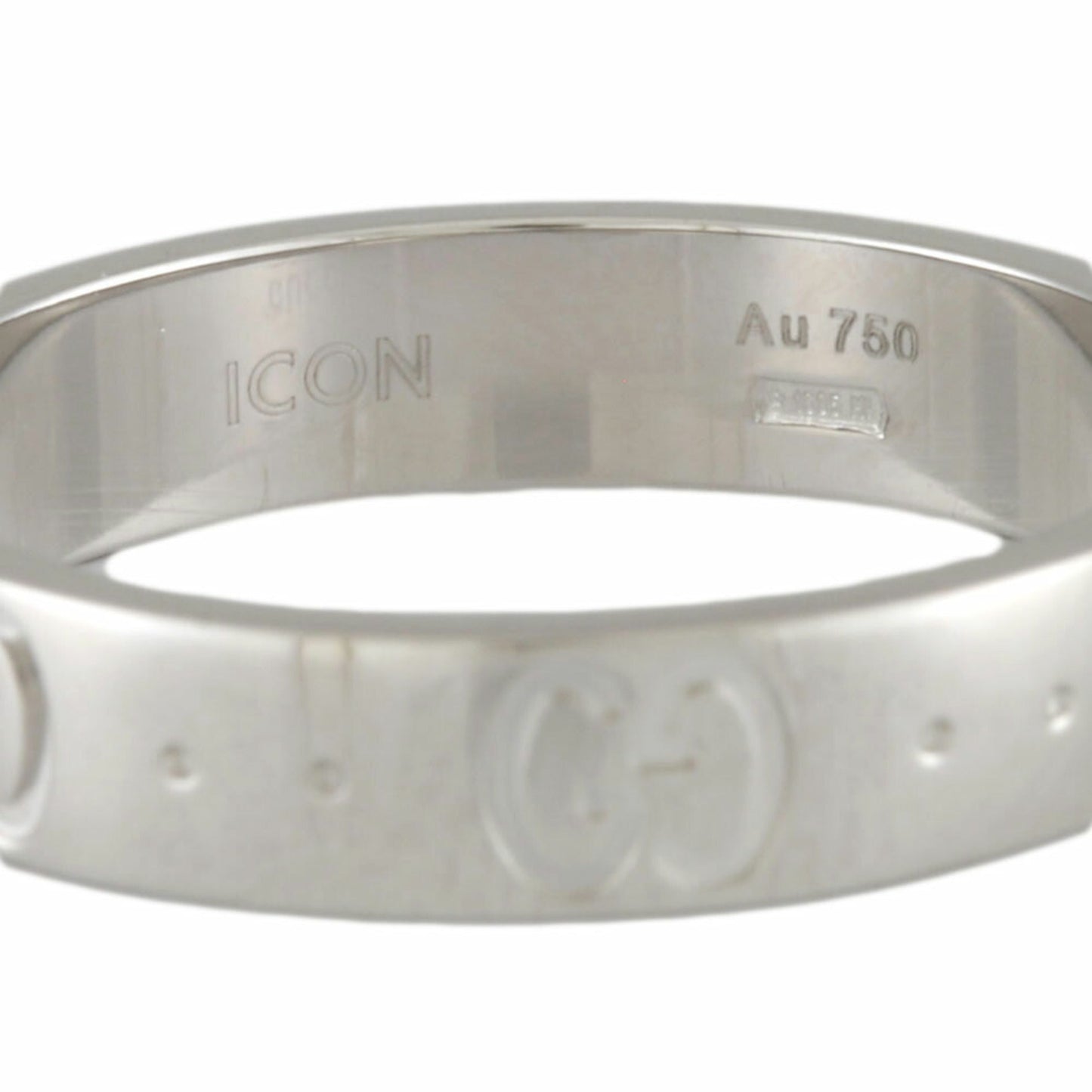 Gucci Icon Ring No. 14 18K K18 White Gold Women's