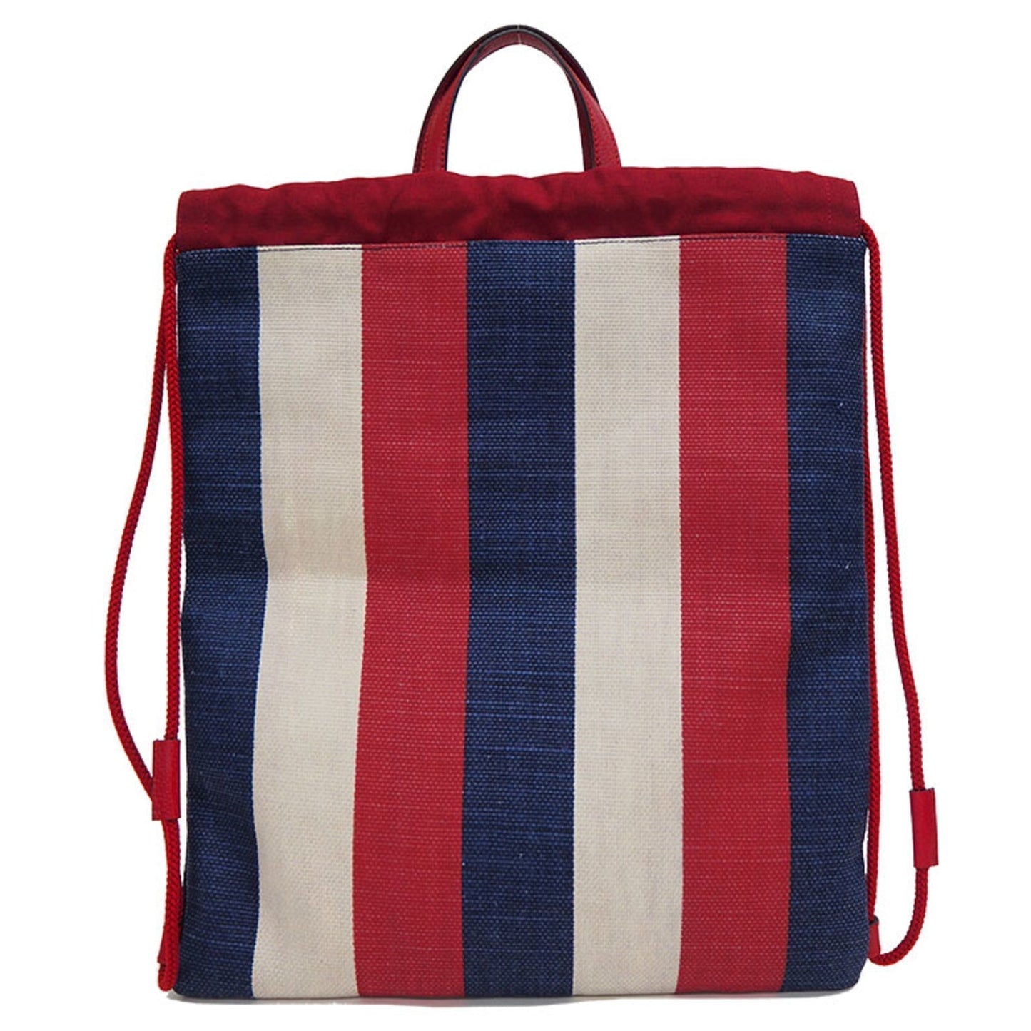 Gucci 473872 drawstring backpack tote rucksack canvas knapsack tricolor