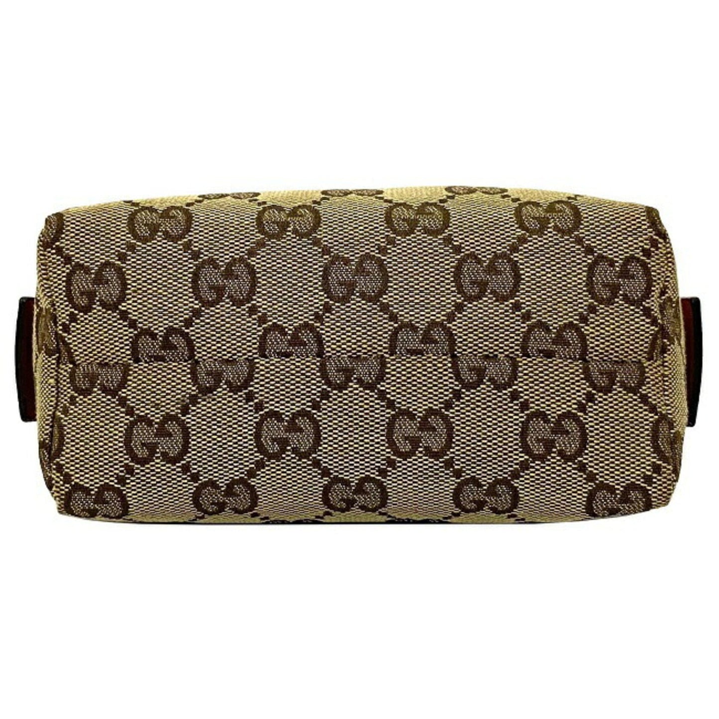 Gucci Pouch Beige Orange GG Canvas 29596 Leather GUCCI Ladies