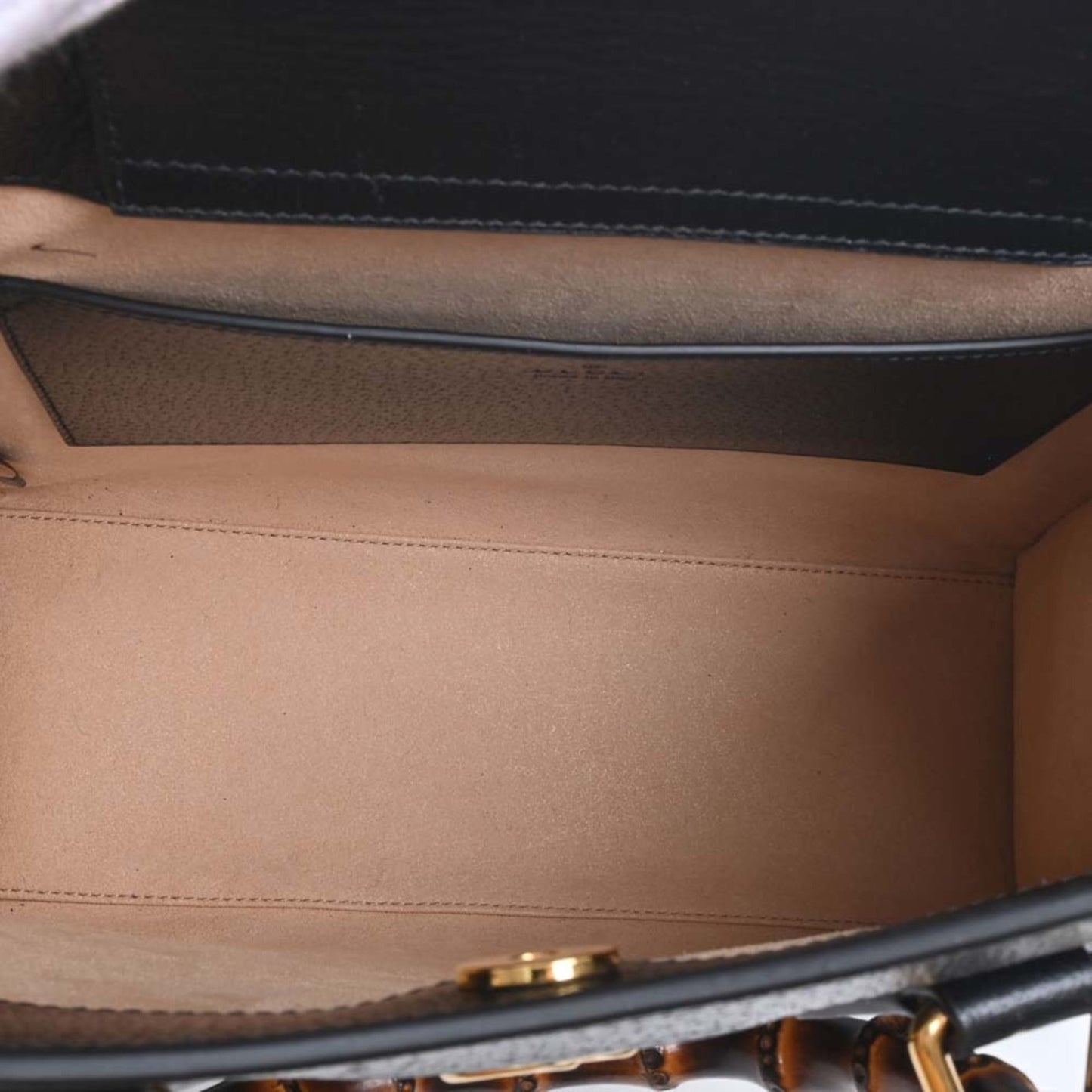 GUCCI Bamboo Leather Diana Double G 2WAY Handbag 702721 Black Ladies