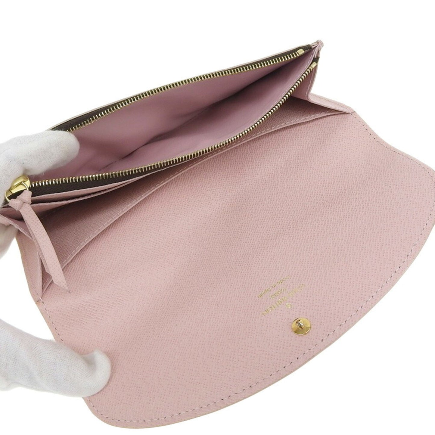 Louis Vuitton Damier Portefeuille Long Wallet with Kaisahock Pink Rose Ballerine N61227