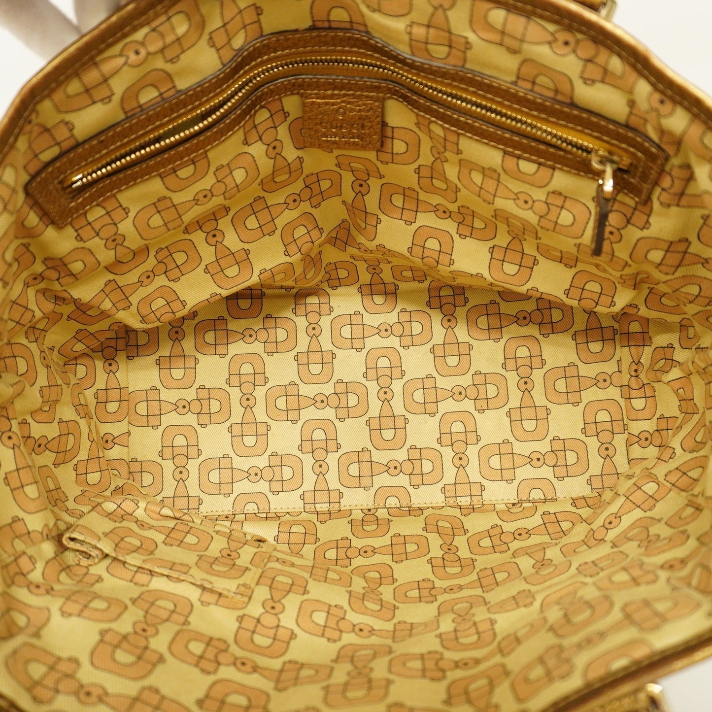 GUCCIAuth  Sherry Line Tote Bag 137396 Women's GG Canvas,Leather Beige,Gold