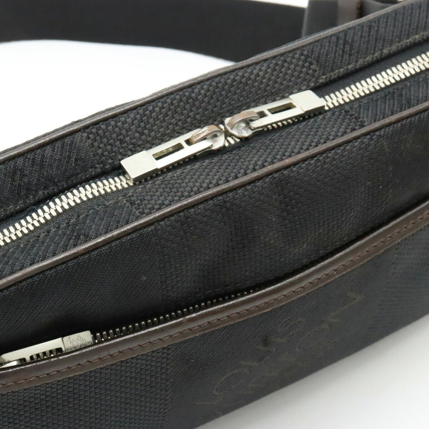 LOUIS VUITTON Damierjean Acrobatic Body Bag Waist Canvas Noir Black M93620