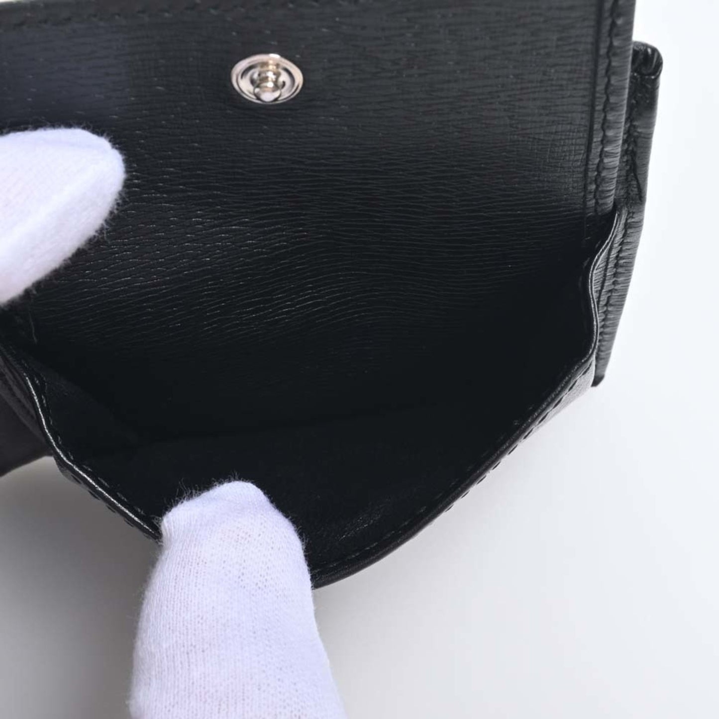 Gucci GG Canvas Belt Bifold Wallet 295610 Black Men's