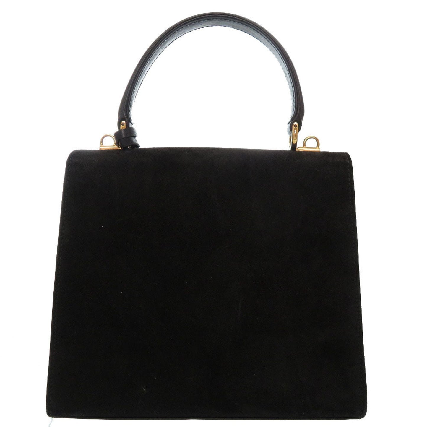 Gucci Lady Rock Suede Black Gold Hardware 000 110 0211 2WAY Handbag Bag 0057