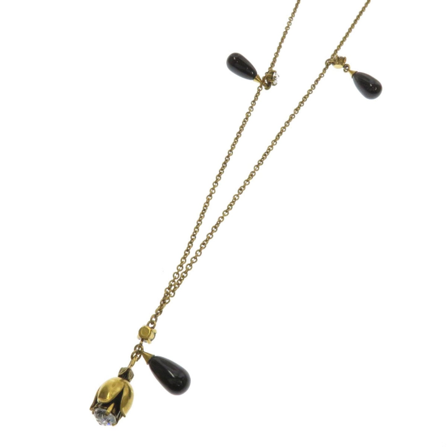 Gucci Interlocking G Long Necklace Flower Motif Ladies GUCCI