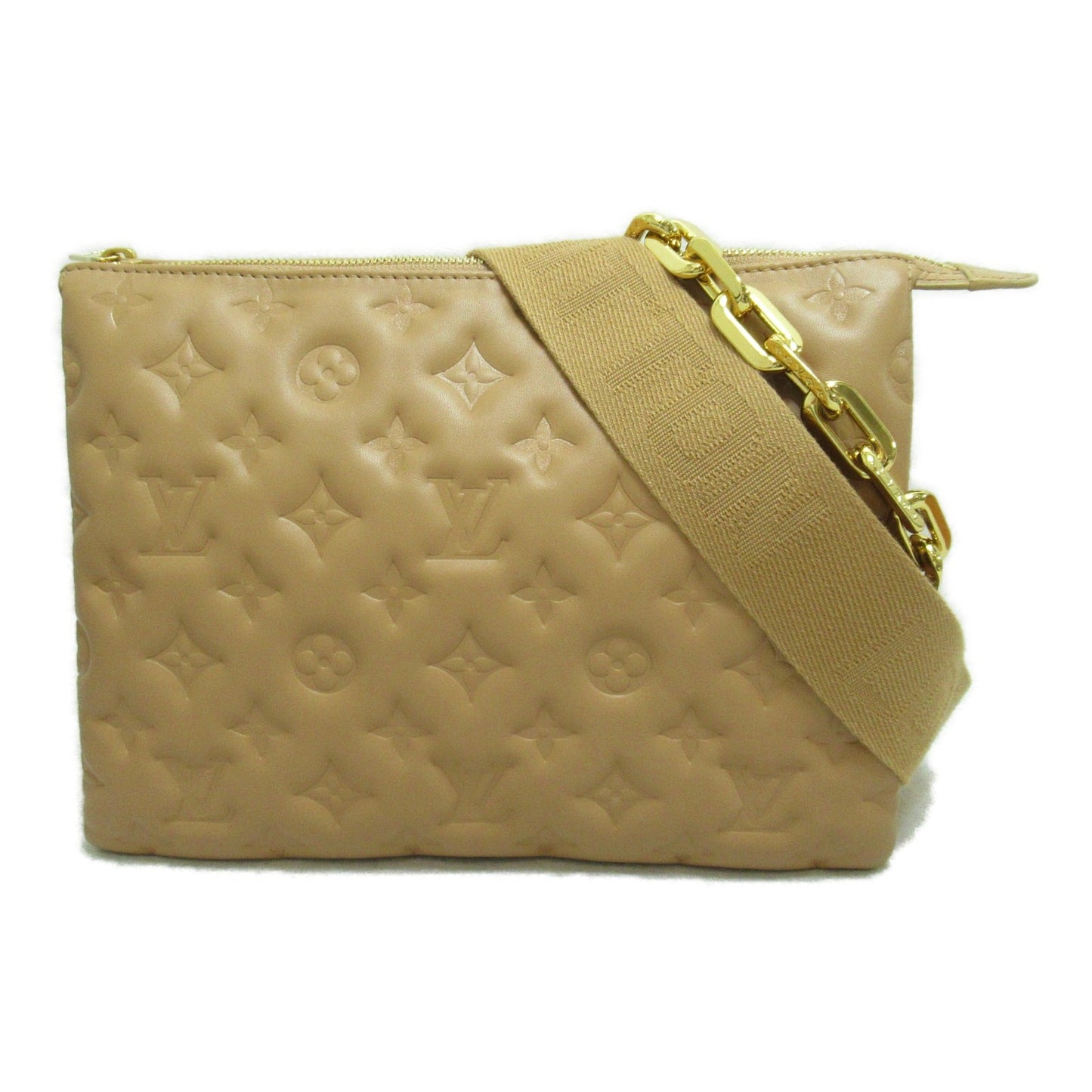 LOUIS VUITTON Coussin PM Shoulder Bag Beige Lamb leather leather M57791