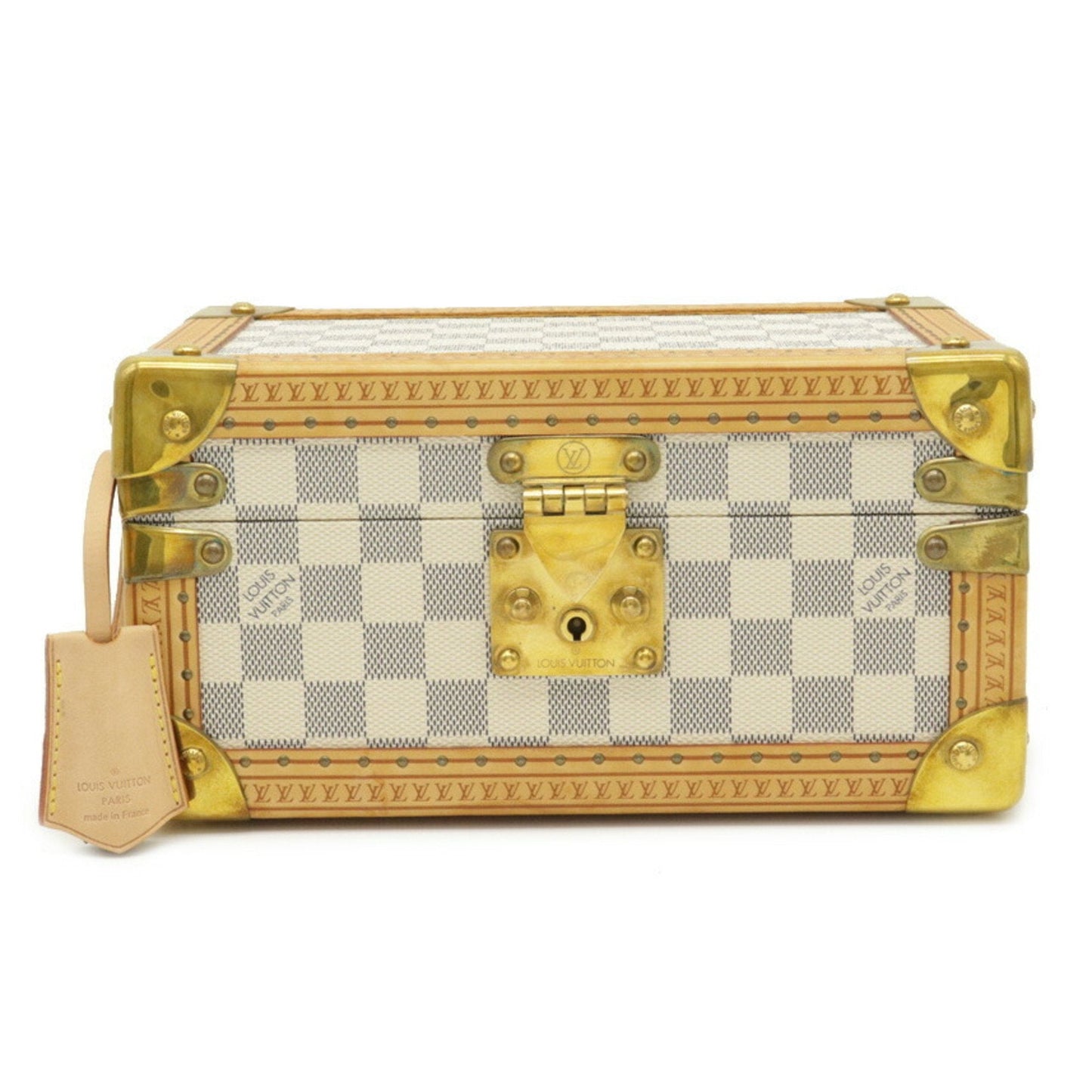 Louis Vuitton Damier Azur Coffret Tresor 24 Makeup Box Case Hard Trunk SP Order