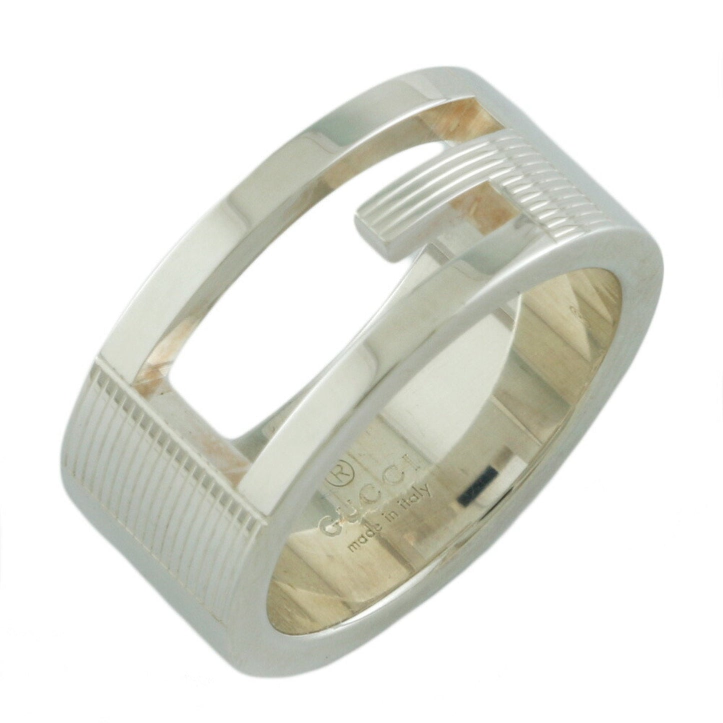 Gucci SV925 Ring G Mark 7.5 # 8 Silver Ladies 925
