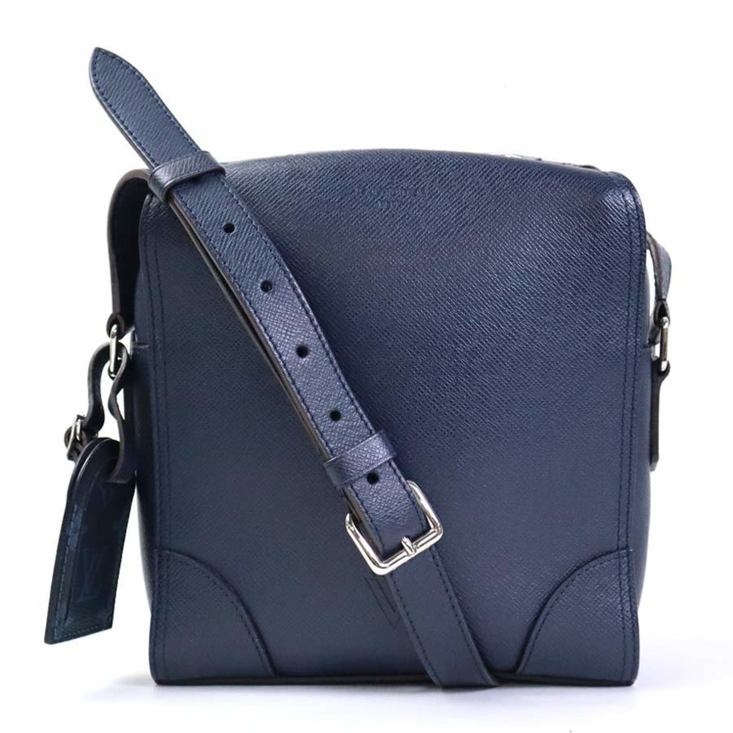 LOUIS VUITTON Crossbody Shoulder Bag Taiga Nikolai Messenger PM Indigo Blue Men's M31021