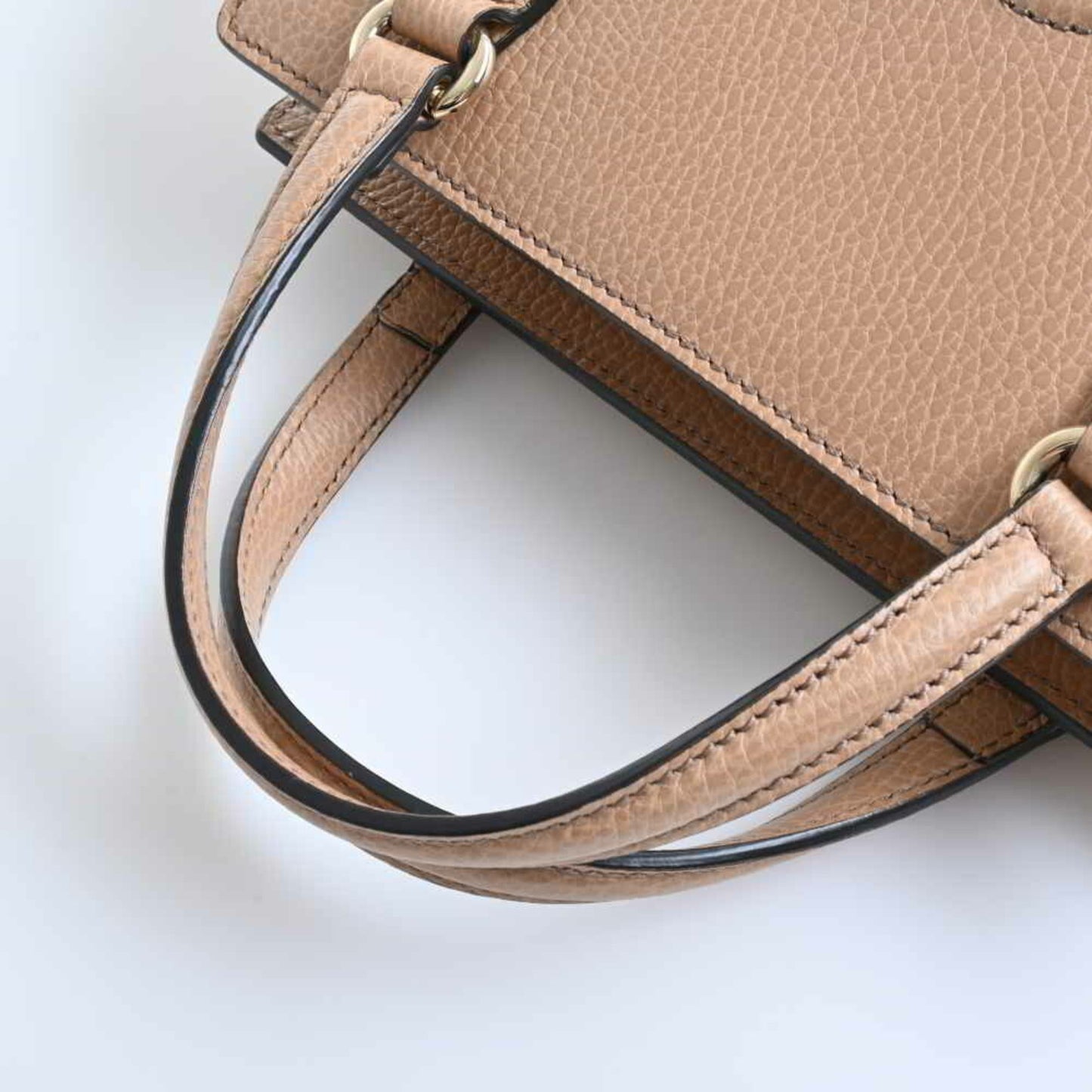 Gucci Soho Interlocking G Leather Handbag Beige