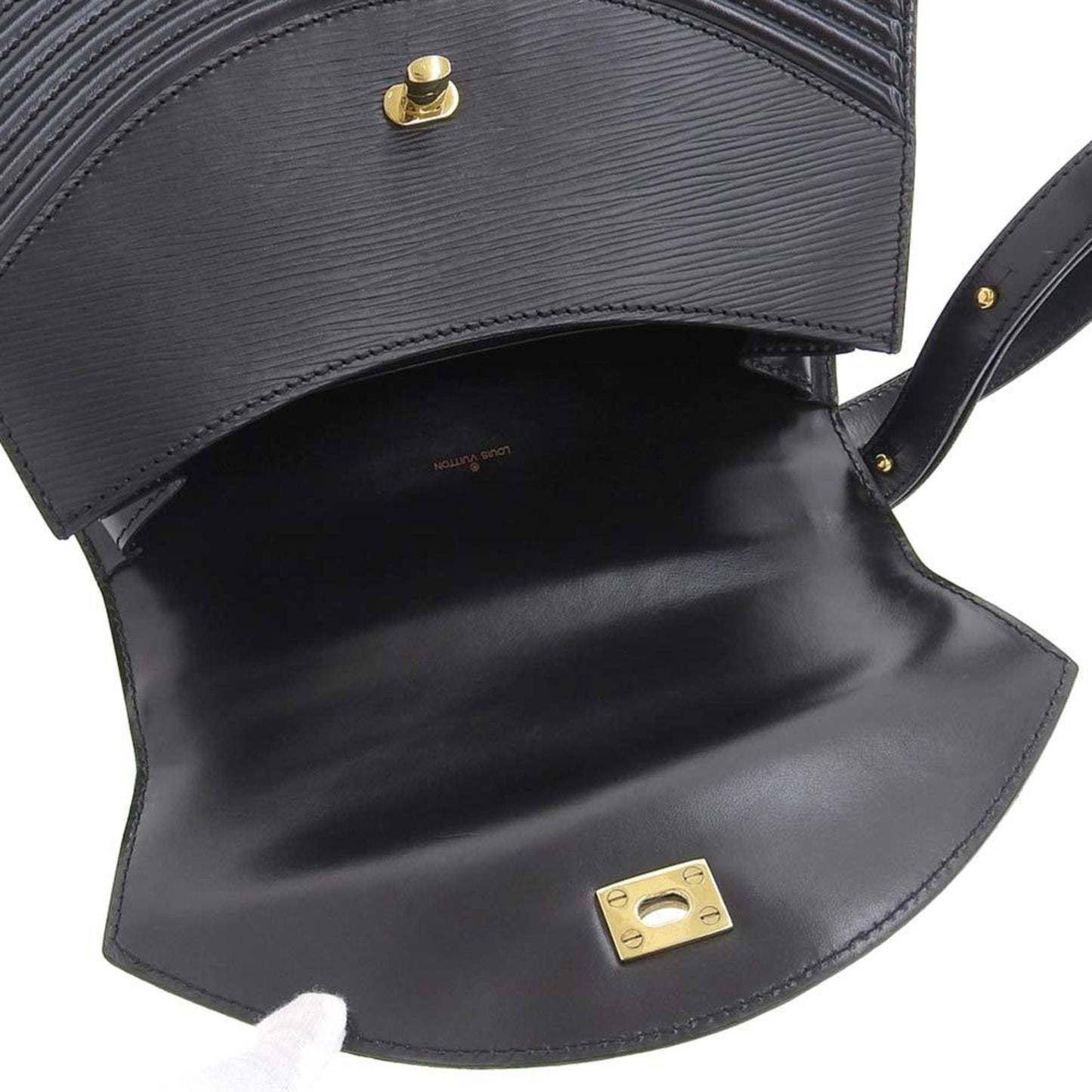 Louis Vuitton Epi Tilsit Vintage Handbag Noir Black M52482