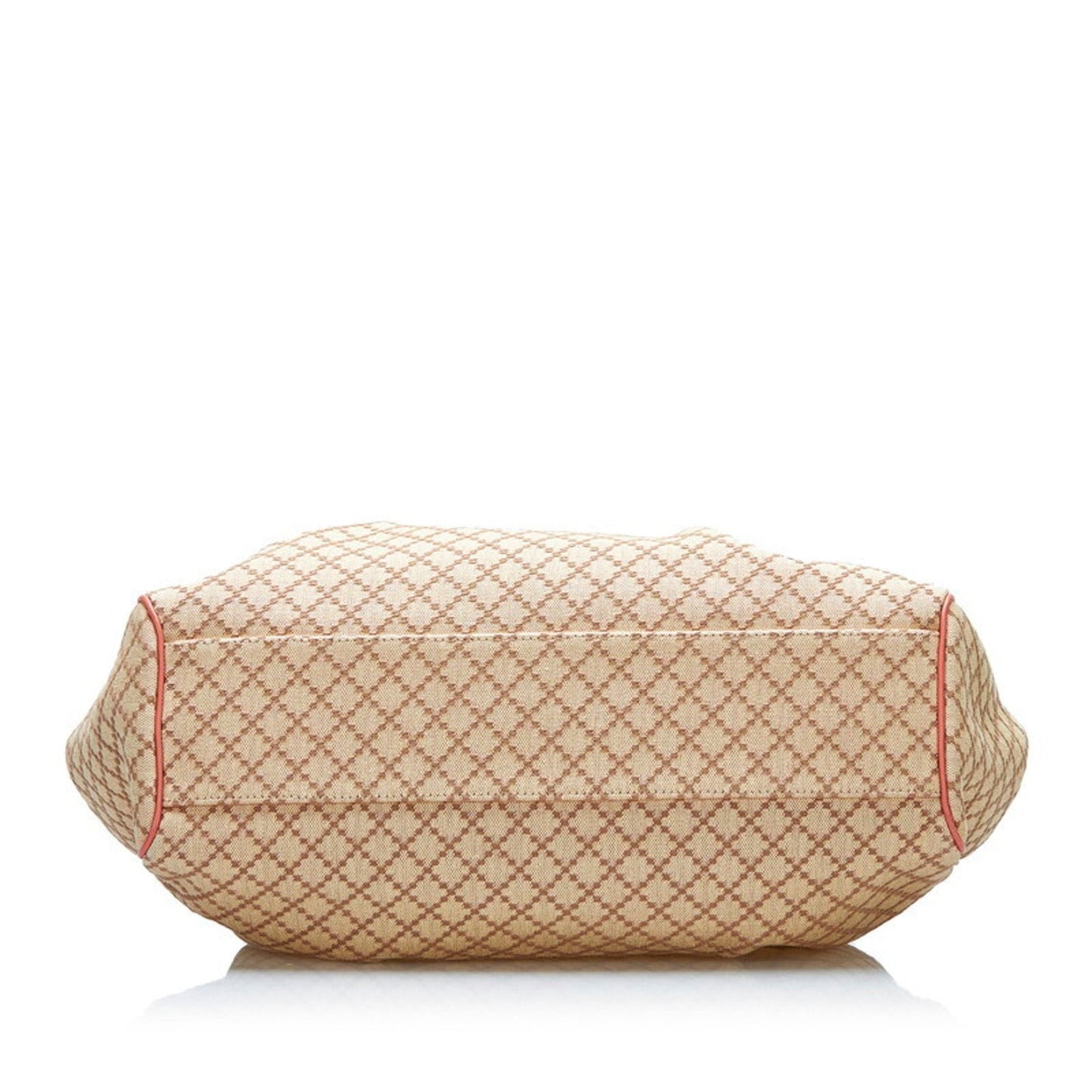 Gucci Diamante Suki Handbag Tote Bag 211944 Beige Pink Canvas Leather Ladies Gucci