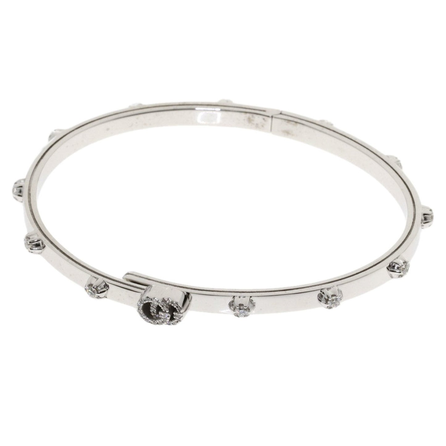 Gucci GG Running Diamond # 16 Bracelet K18 White Gold Ladies GUCCI