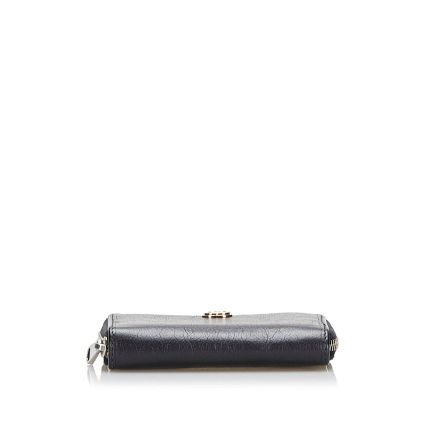 Gucci Interlocking Coin Case 581530 Black Leather Ladies GUCCI