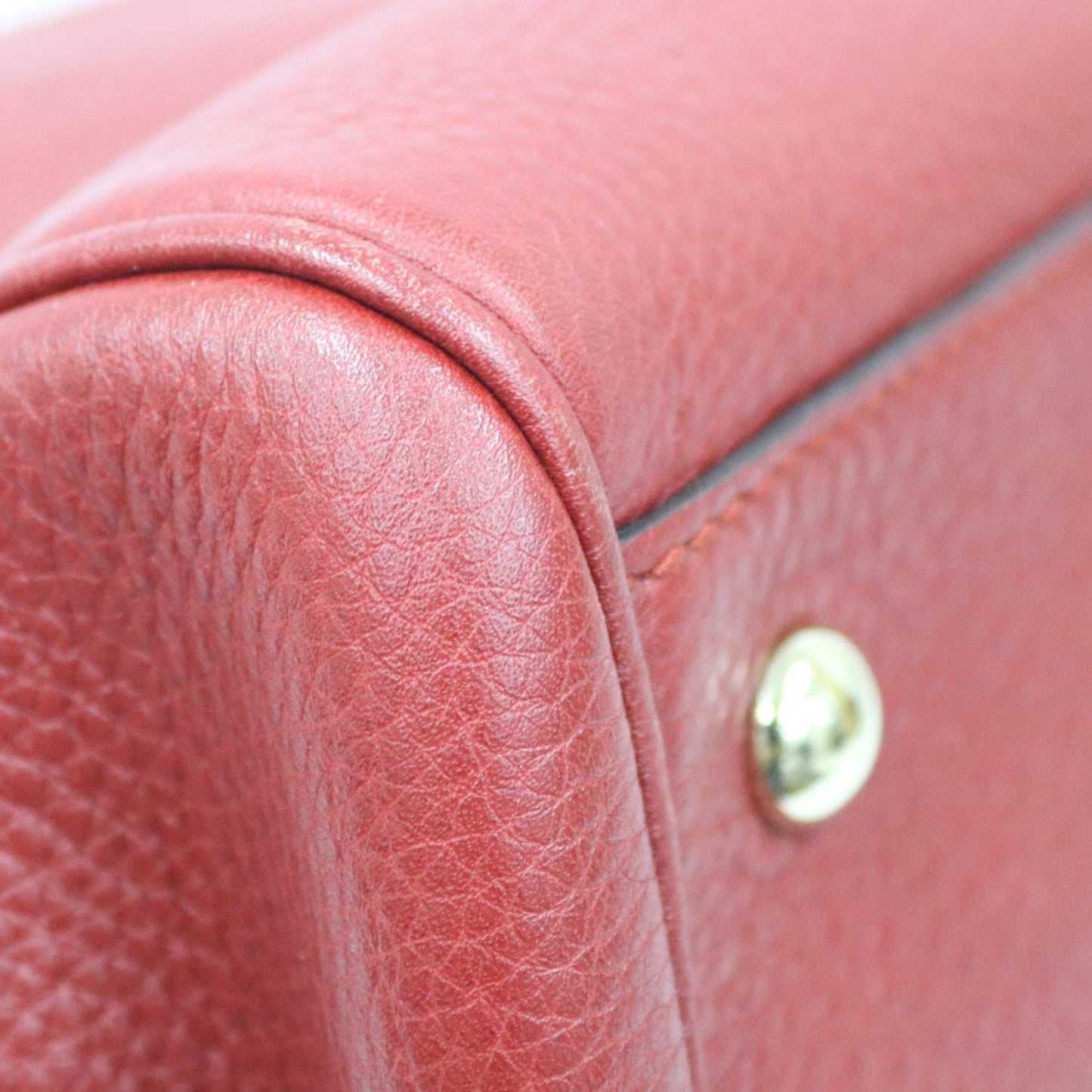Gucci Shoulder Bag Bamboo Red Ladies