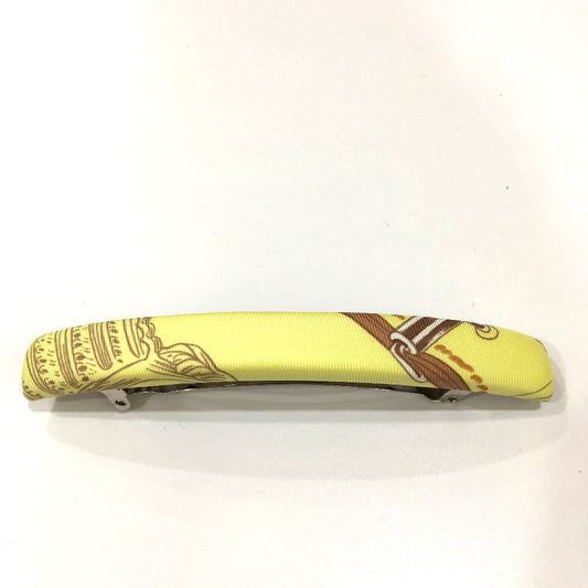 HERMES Valletta silk yellow hair accessory Overall handle Women Used