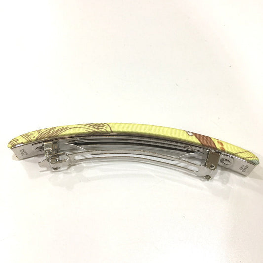 HERMES Valletta silk yellow hair accessory Overall handle Women Used