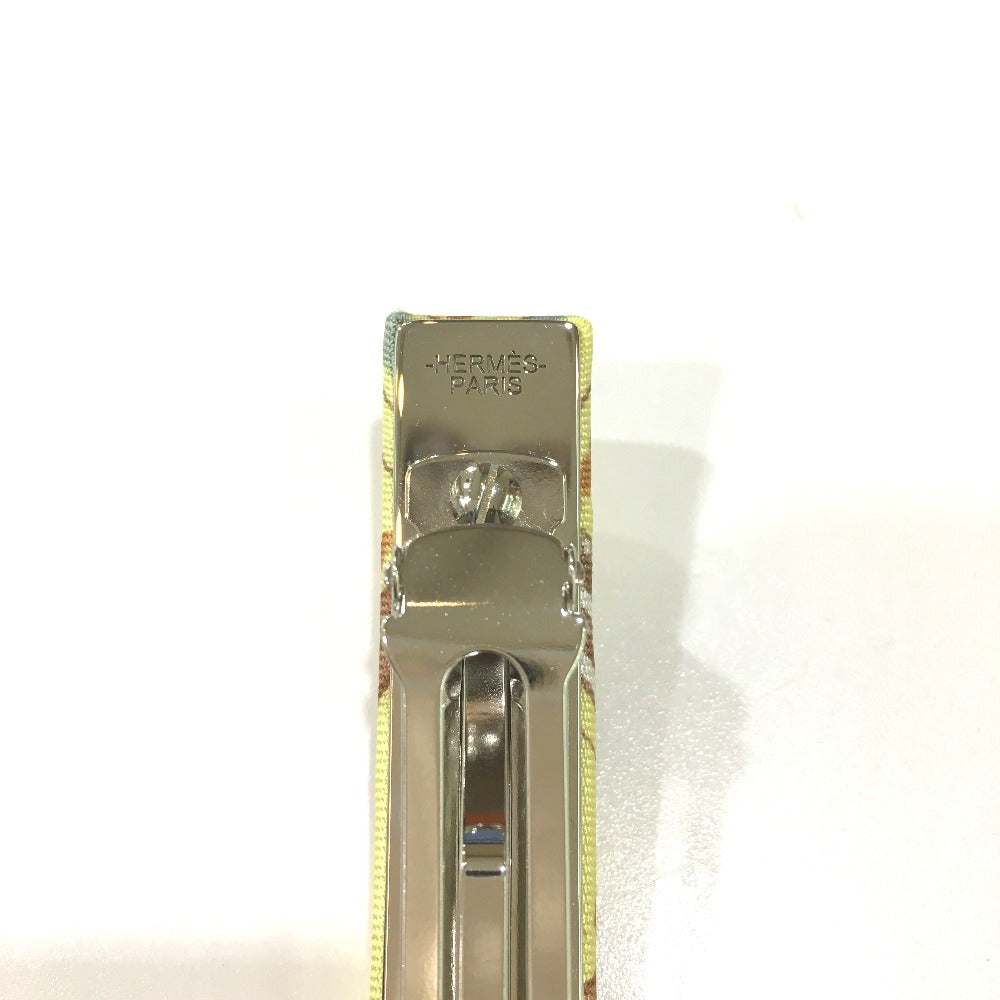 HERMES Valletta silk yellow hair accessory Overall handle Women Used