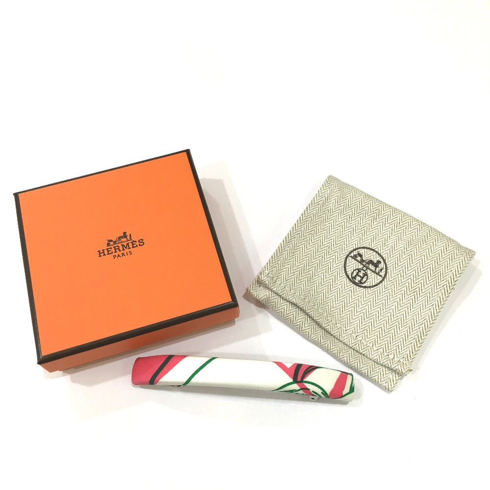 HERMES Valletta silk white hair accessory Overall handle Women Used