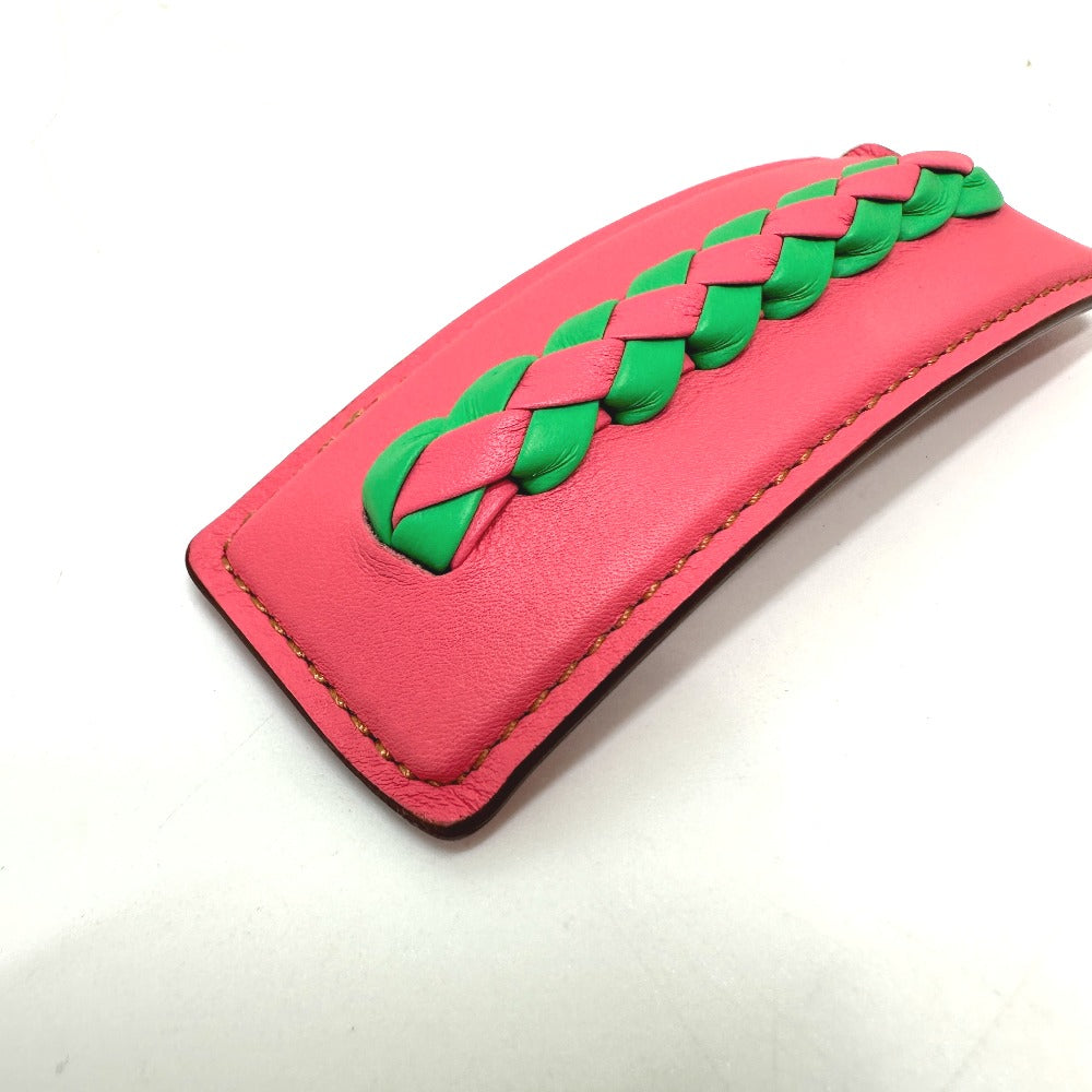 HERMES Valletta leather pink Braid Glen Women Used