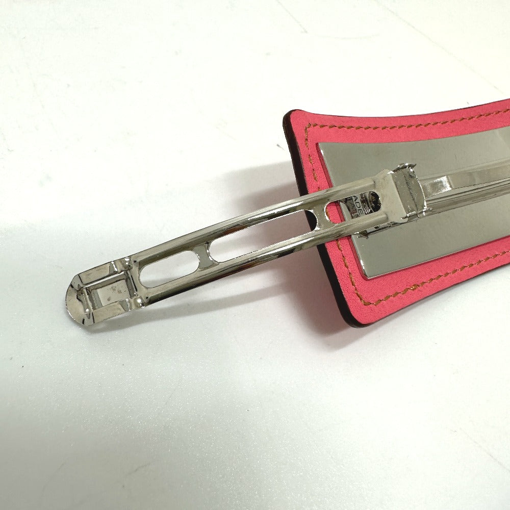 HERMES Valletta leather pink Braid Glen Women Used