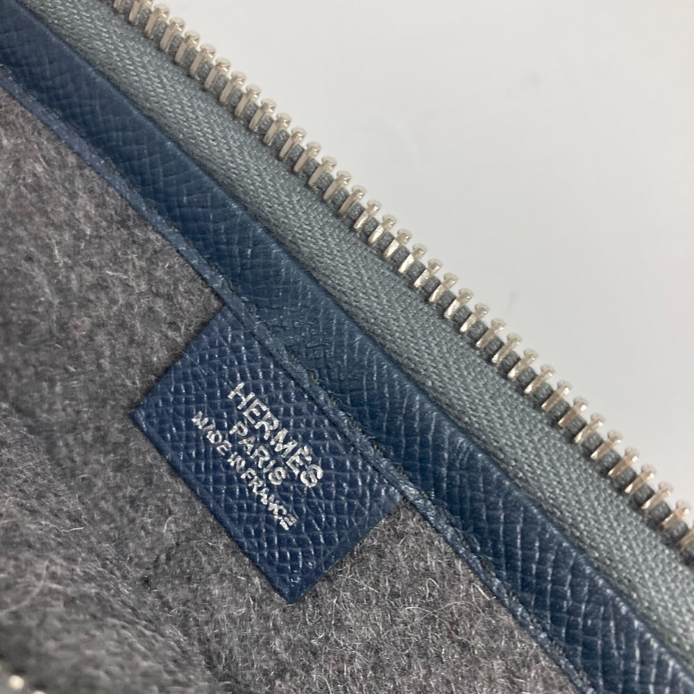 HERMES Clutch bag Felt leather gray To Doo 29 mens Used