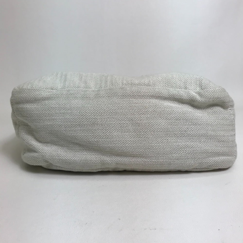 HERMES Pouch Towal chevron Beige type Foolby 25 Women Used