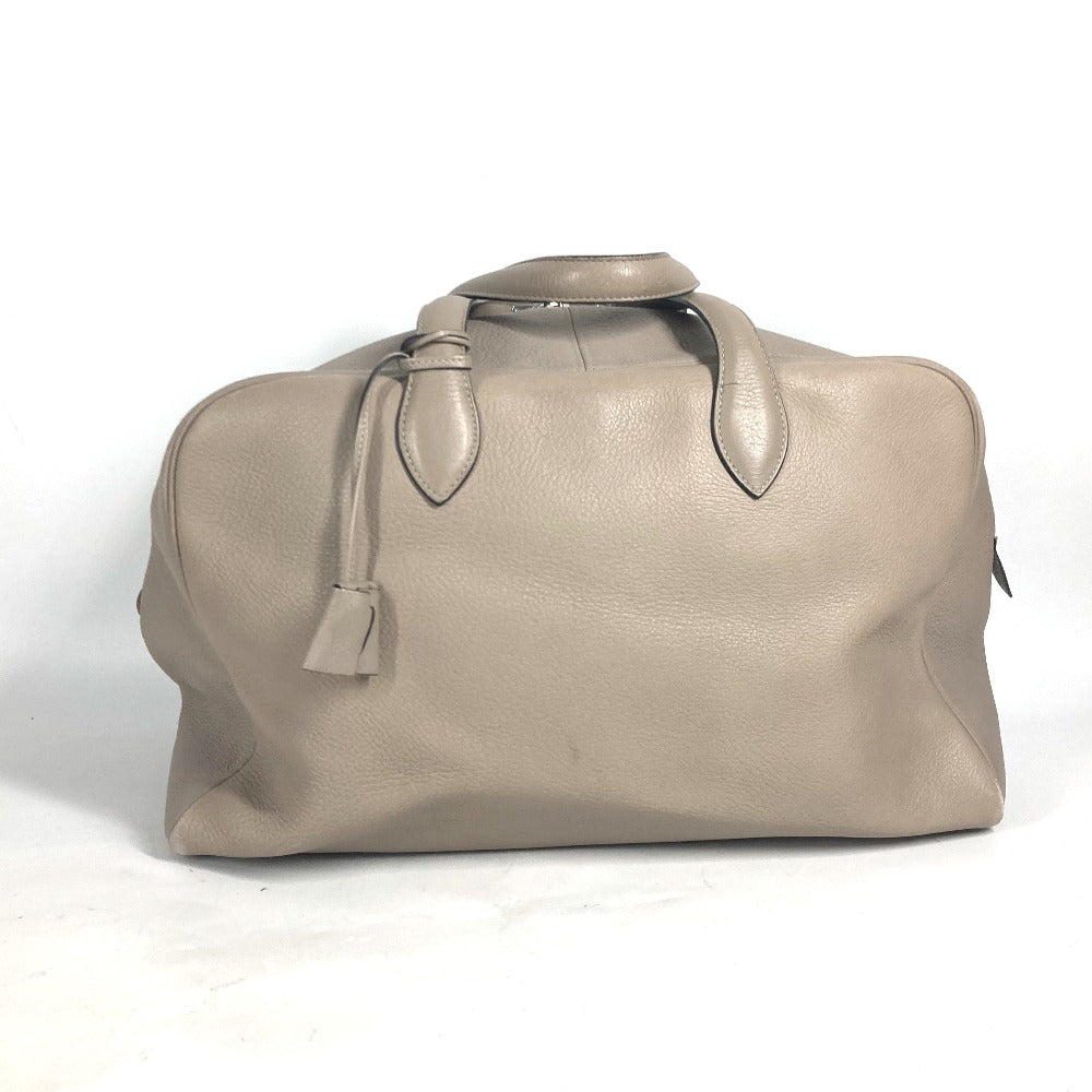 HERMES Boston Duffel bag Taurillon Clemence beige Victoria 2 35