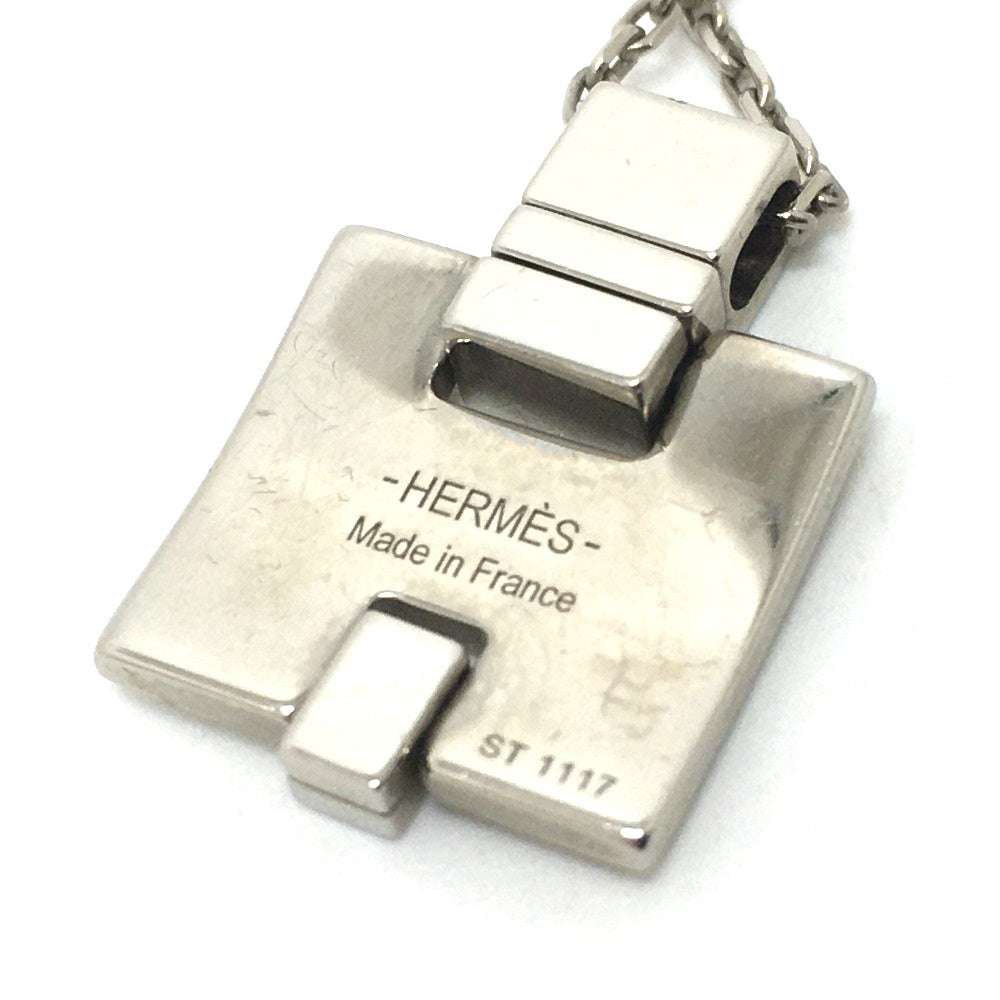 HERMES Necklace metal Pink x Silver H motif Eileen unisex(Unisex) Used