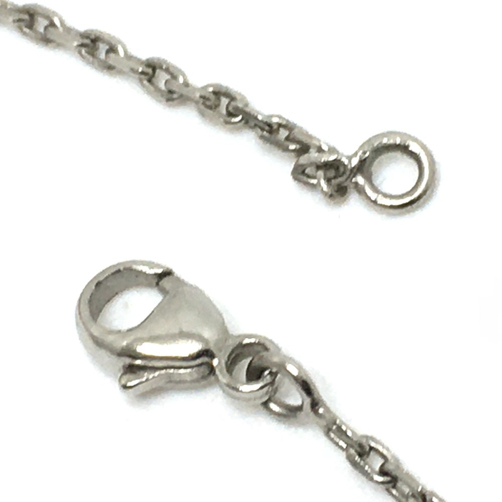 HERMES Necklace metal Pink x Silver H motif Eileen unisex(Unisex) Used