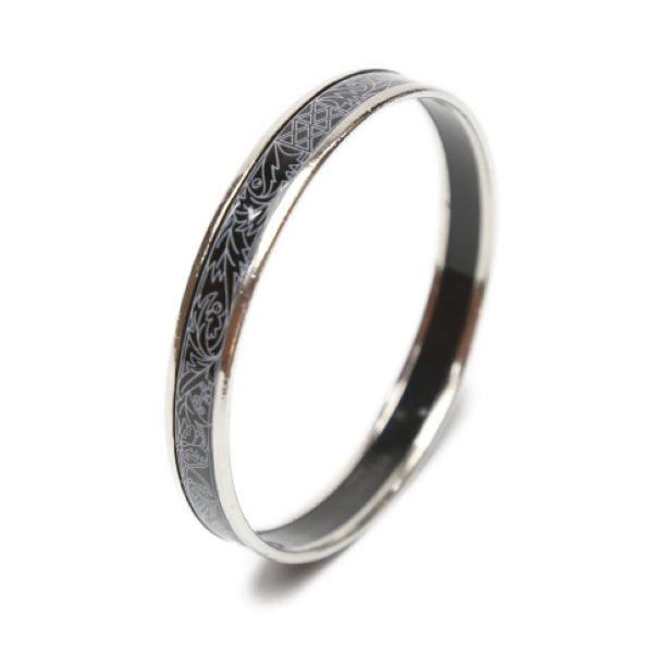 HERMES Bangle Other Silverx black MADE IN AUSTRIA + D Women Used