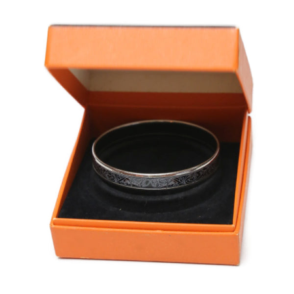 HERMES Bangle Other Silverx black MADE IN AUSTRIA + D Women Used