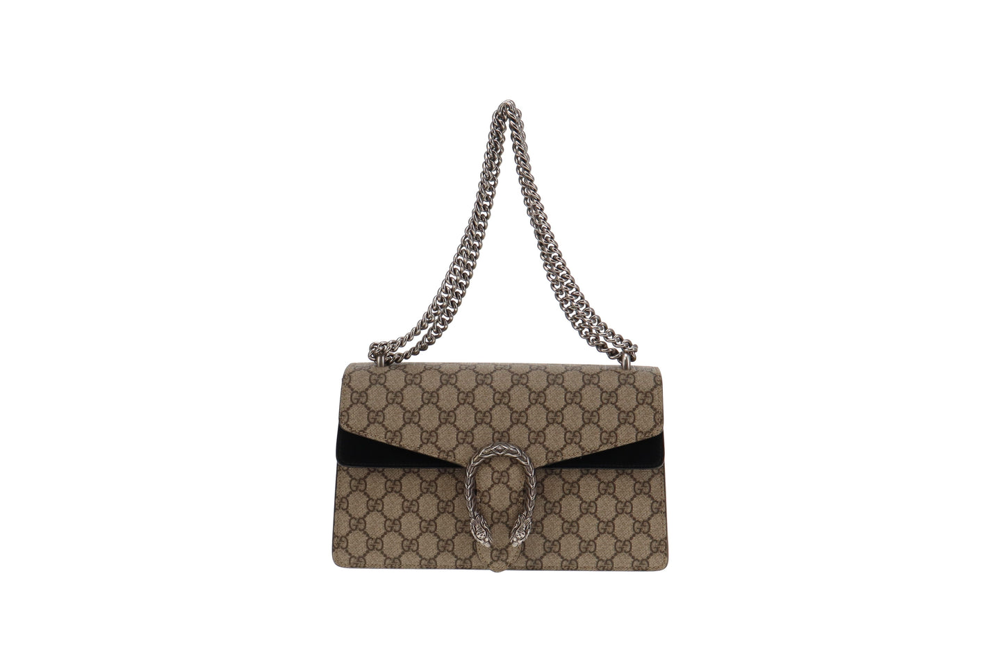 Gucci Dionysus Small GG Supreme & Black Suede