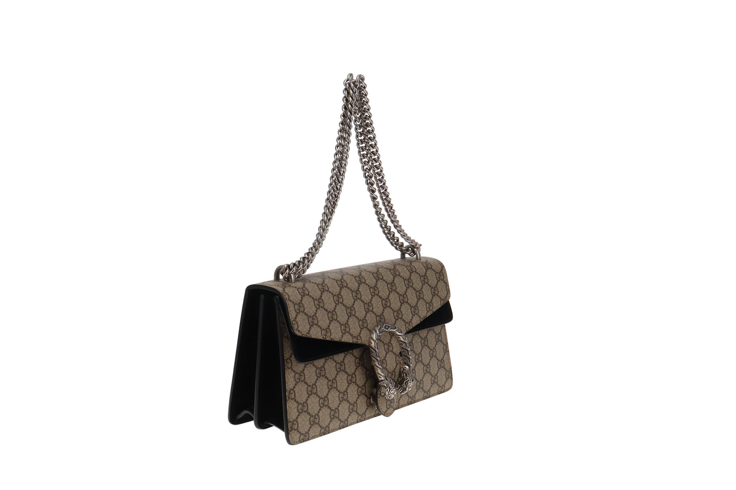 Gucci Dionysus Small GG Supreme & Black Suede