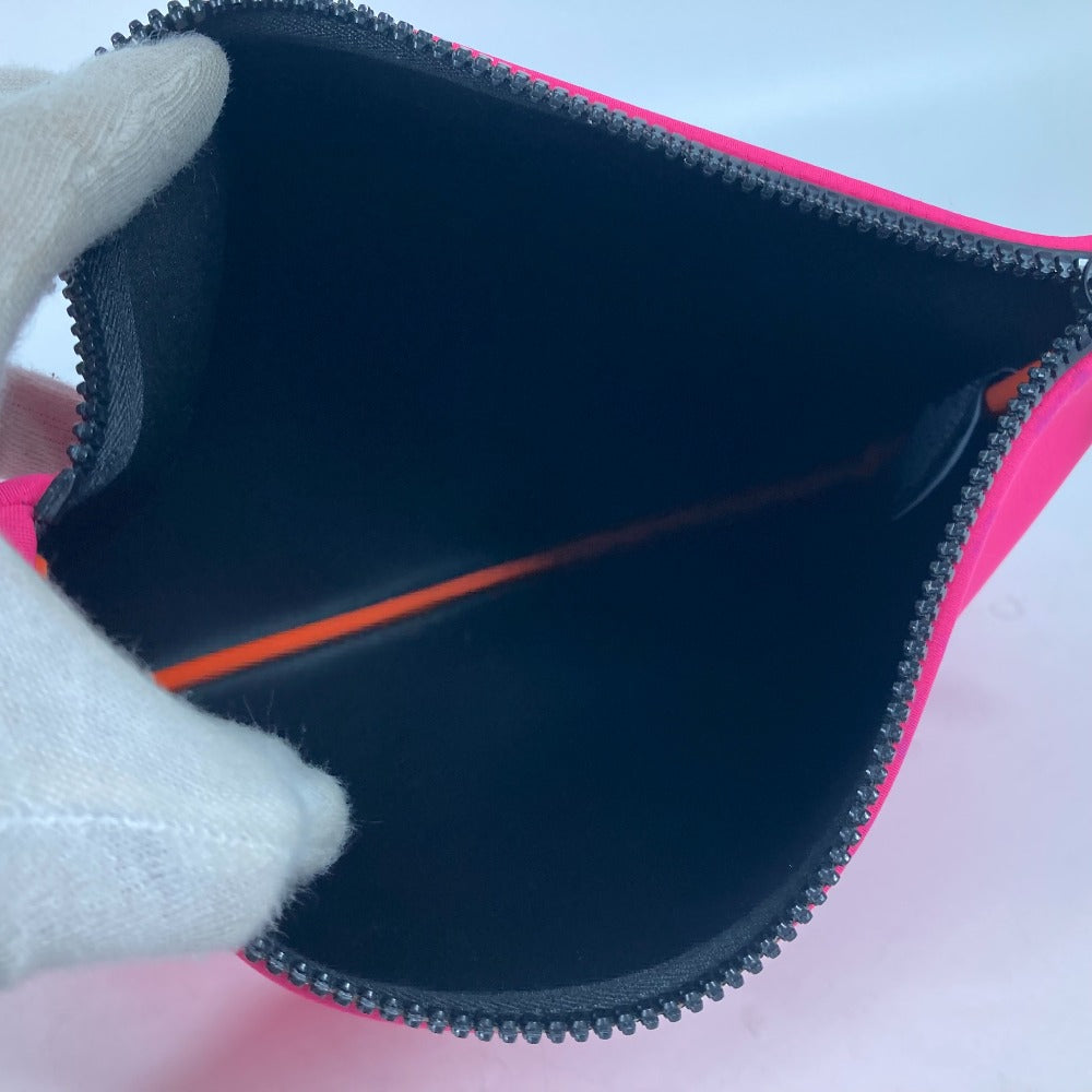 HERMES Pouch polyamide pink Neoban MM logo