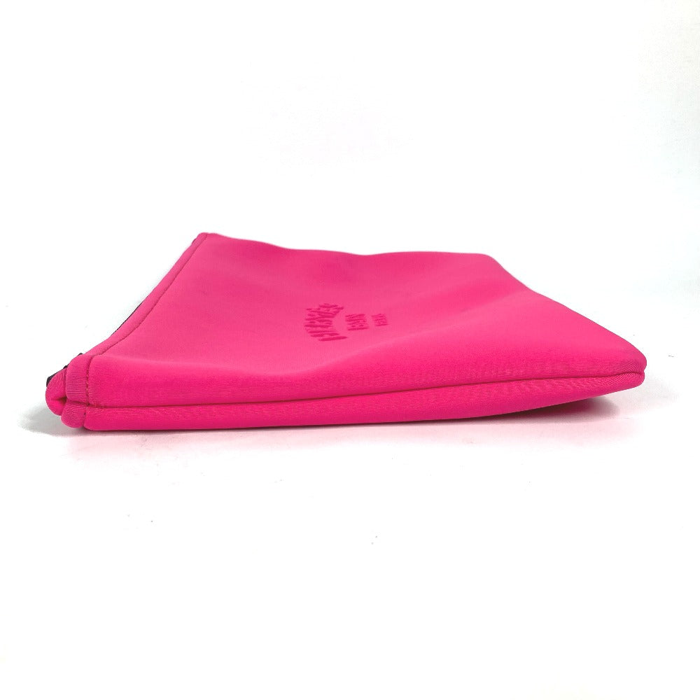 HERMES Pouch polyamide pink Neoban MM logo
