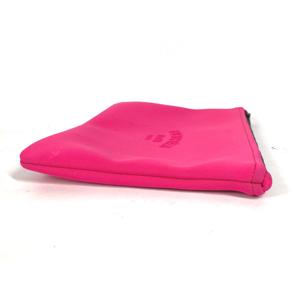 HERMES Pouch polyamide pink Neoban MM logo