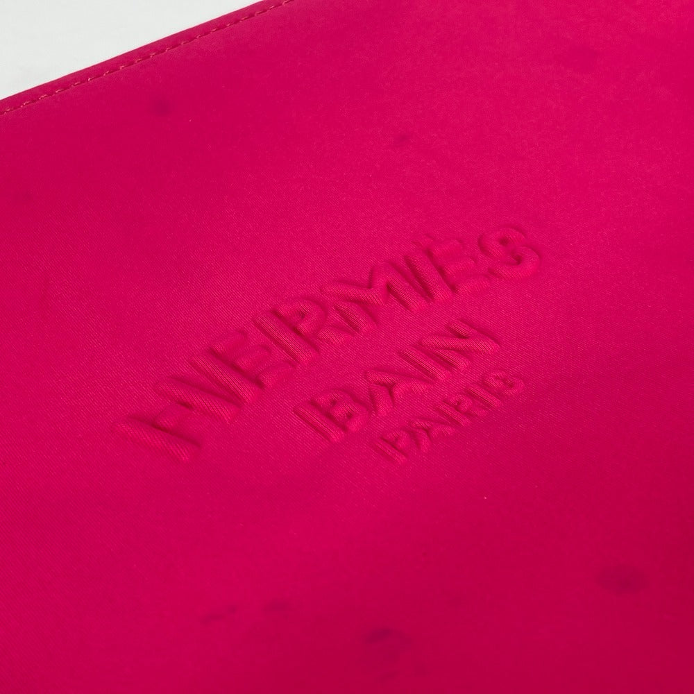 HERMES Pouch polyamide pink Neoban MM logo