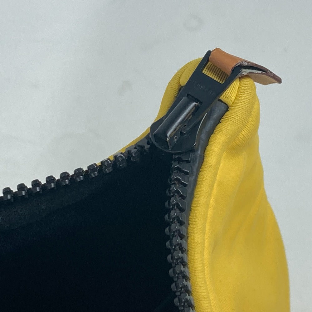 HERMES Clutch bag polyamide yellow Neovan MM