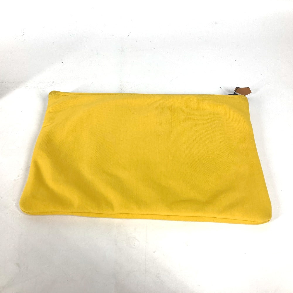 HERMES Clutch bag polyamide yellow Neovan MM