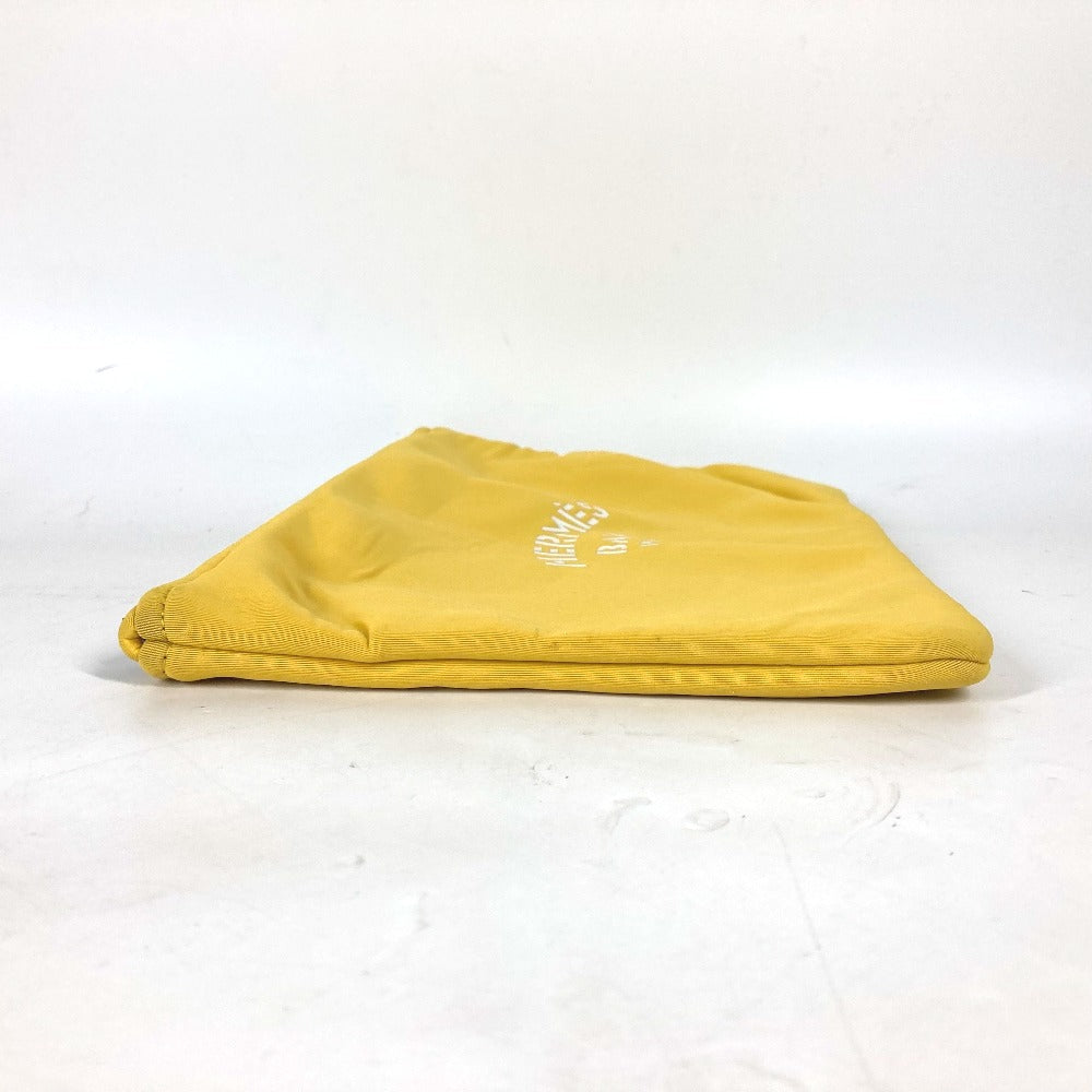 HERMES Clutch bag polyamide yellow Neovan MM