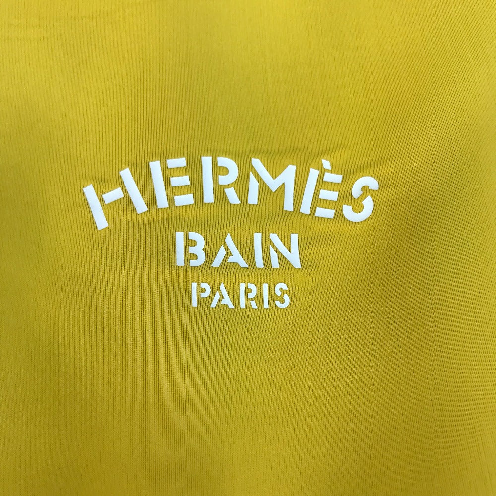 HERMES Clutch bag polyamide yellow Flat Truth Neoban GM Women Used