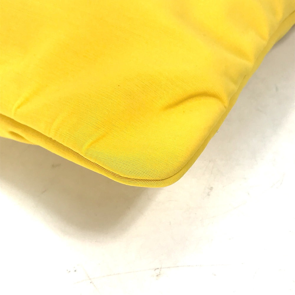 HERMES Clutch bag polyamide yellow Flat Truth Neoban GM Women Used
