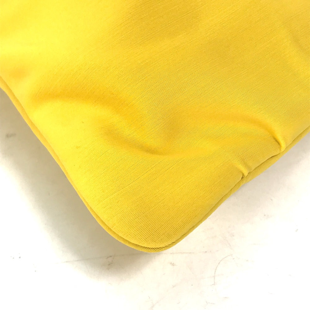 HERMES Clutch bag polyamide yellow Flat Truth Neoban GM Women Used