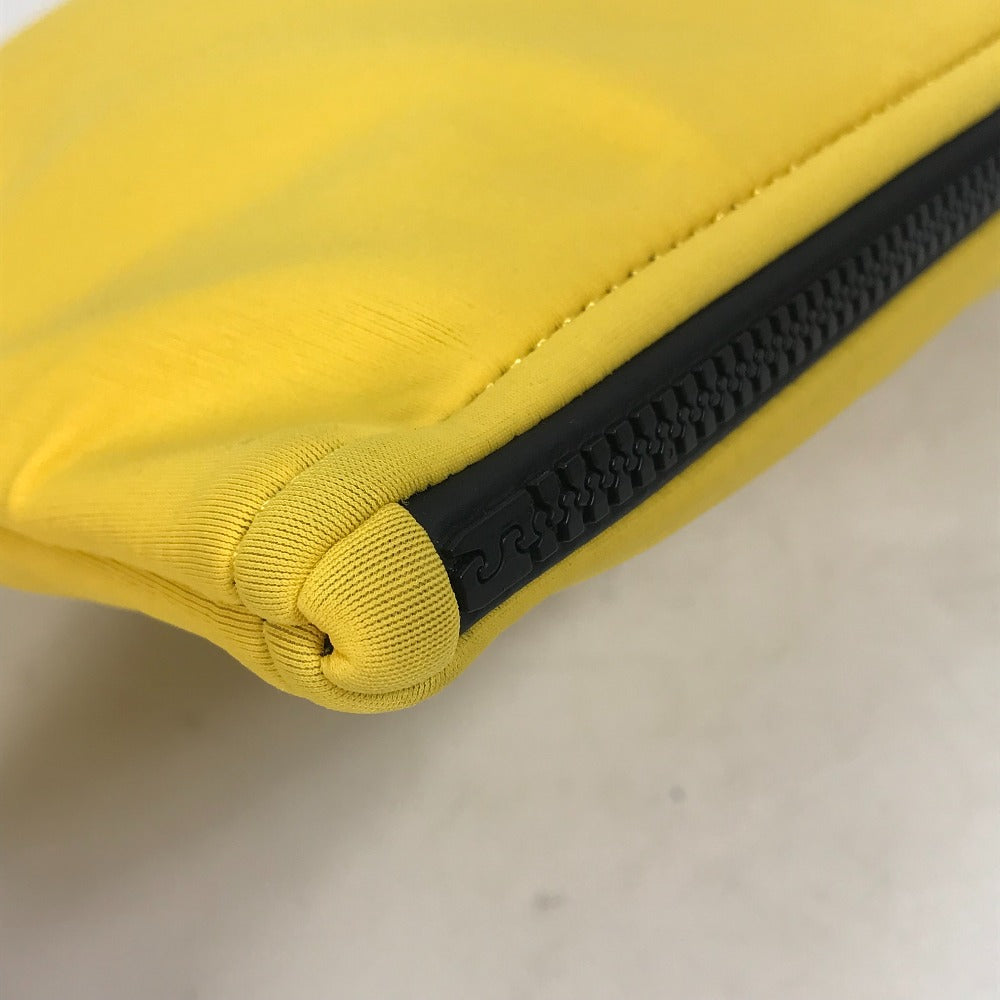 HERMES Clutch bag polyamide yellow Flat Truth Neoban GM Women Used